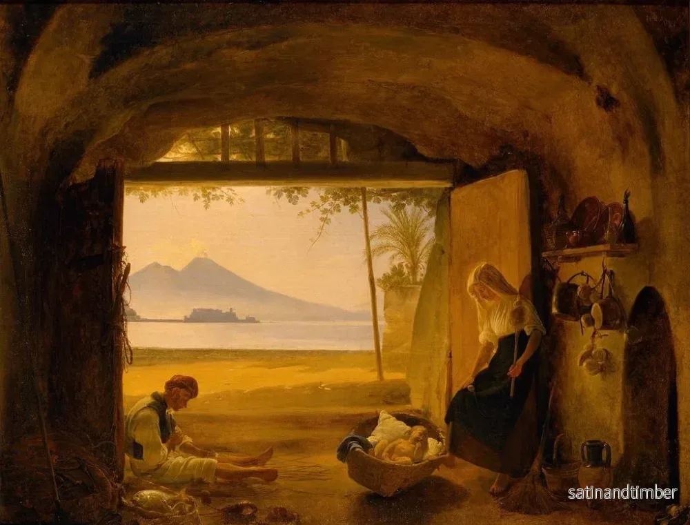 Reproduktion av målningen En napolitansk fiskare och hans familj - Franz Ludwig Catel - Bild 2