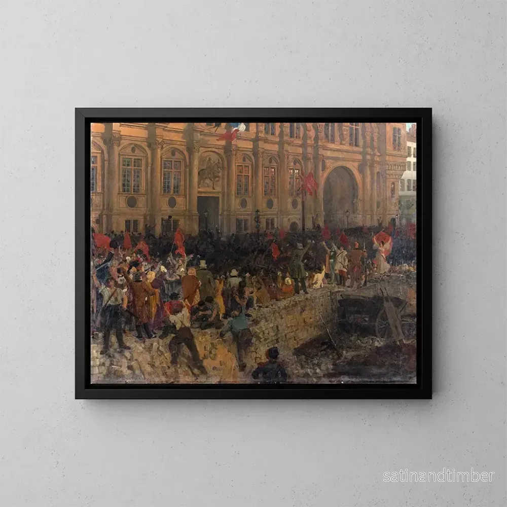 Reproduktion av målningen av Proklamationen av Republiken den 24 februari 1848 - Jean-Paul Laurens