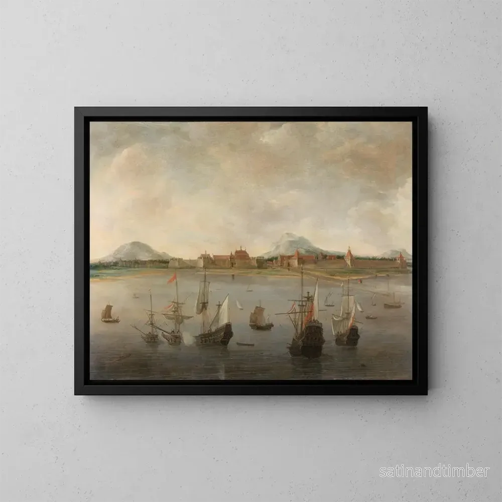 Reproduktion av målningen Vue de Batavia - Hendrick Jacobsz Dubbels
