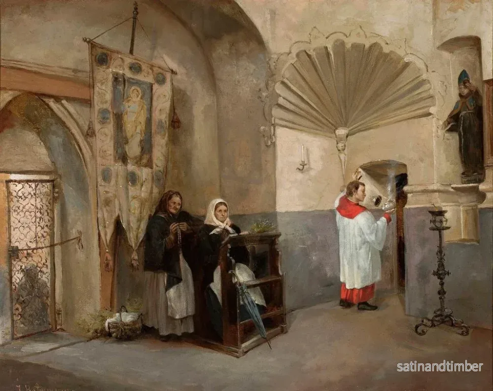 Reproduktion av målningen av interiören i Tre Kungars kapell i Bernardine-kyrkan i Vilnius - Józef Bazukiewicz - Bild 2