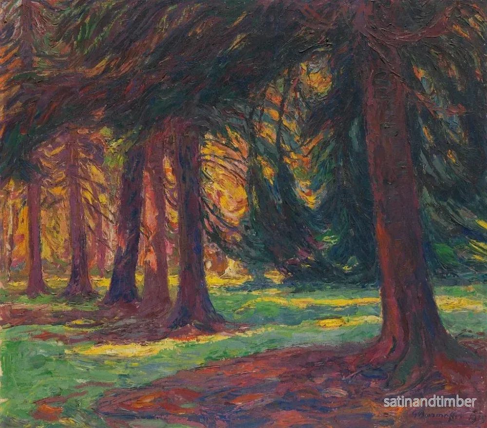 Reproduktion av målningen Solsken i höstskogen - Georg Burmester - Bild 2