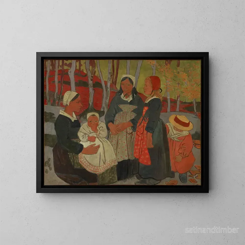 Reproduktion av målningen Bretons i Huelgoat-skogen – Paul Sérusier Reproduktion av målningen Bretons i Huelgoat-skogen – Paul Sérusier