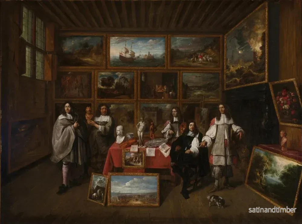 Reproduktion av målningen En konstgalleri av målningar - Gillis van Tilborgh - Bild 2