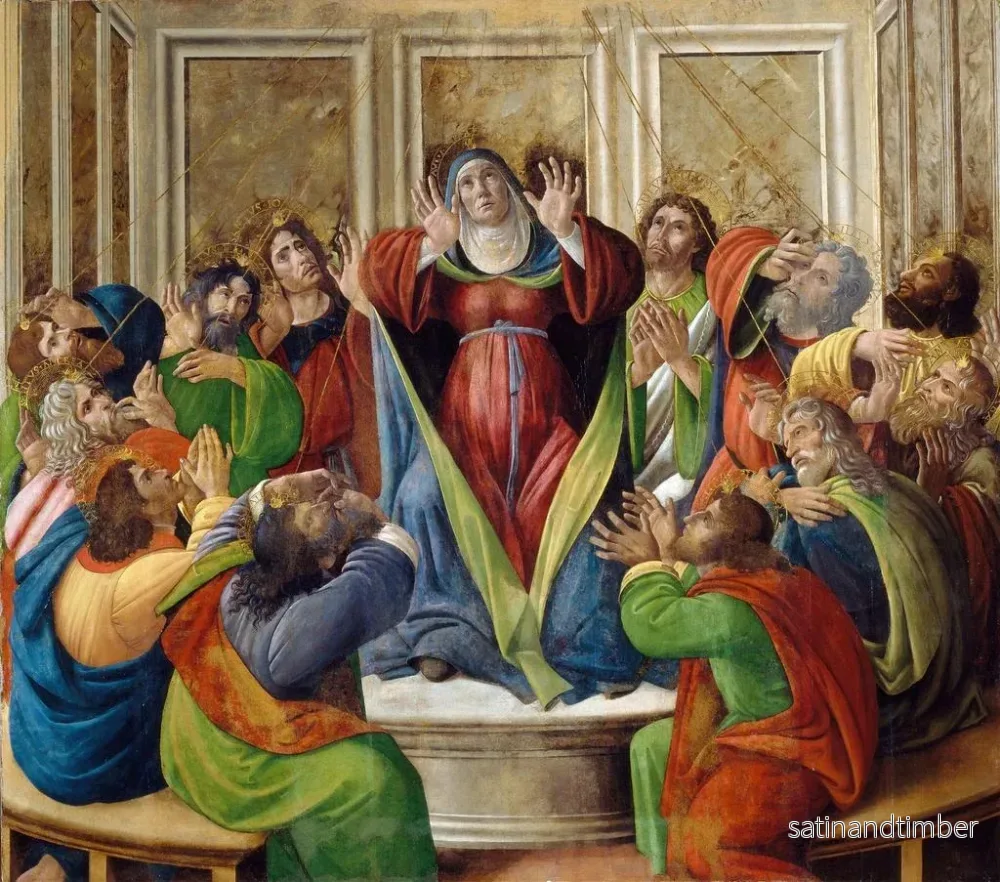 Reproduktion av målningen La Descente du Saint-Esprit - Sandro Botticelli - Bild 2