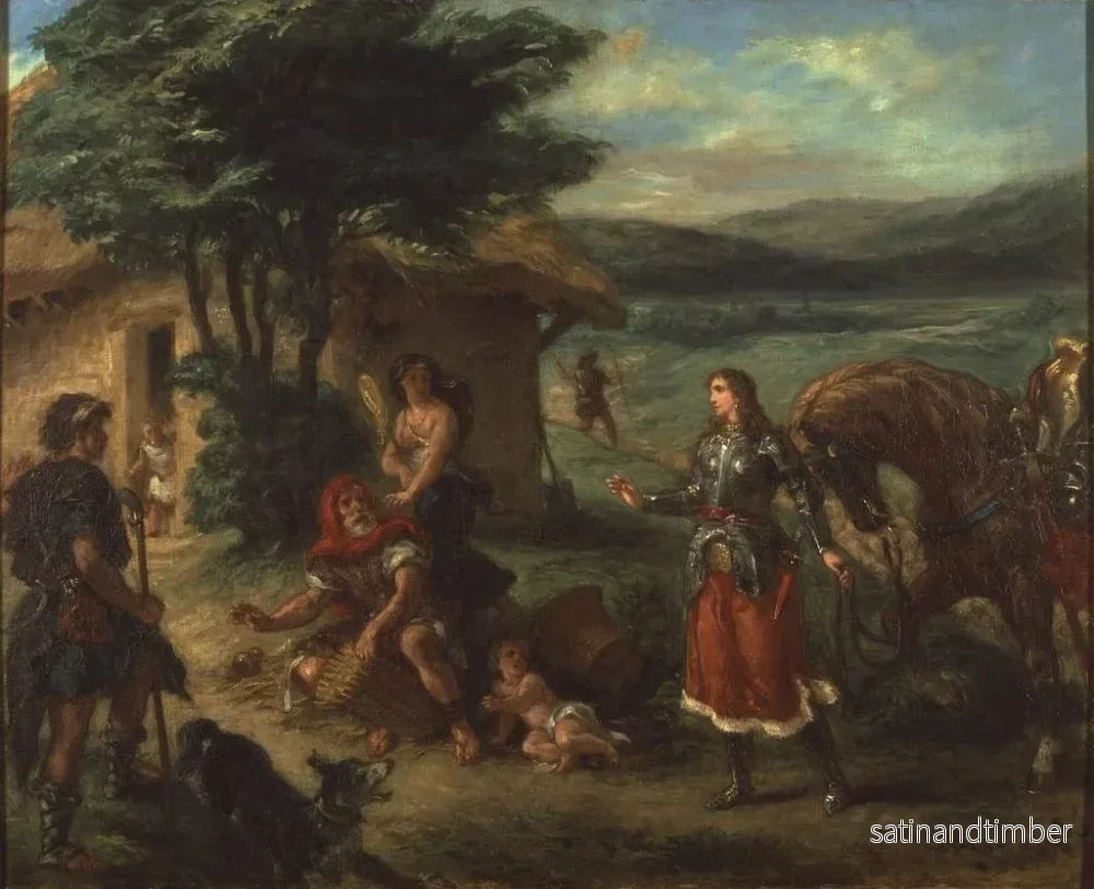 Reproduktion av målningen Erminia och herdarna - Eugène Delacroix - Bild 2
