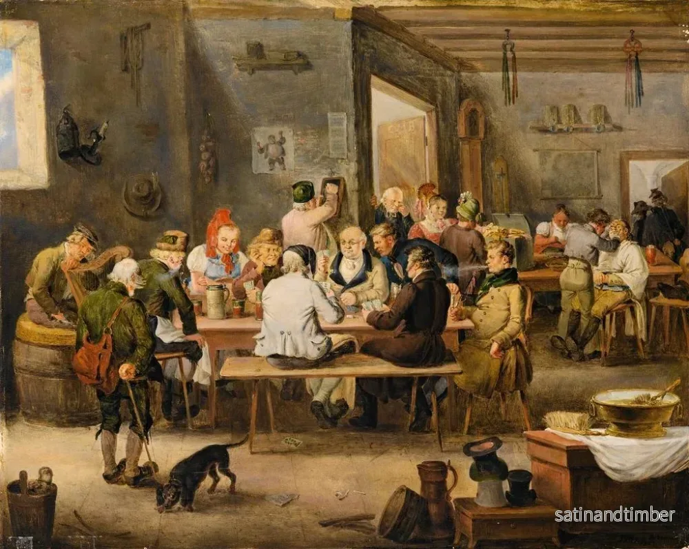 Reproduktion av målningen Scène de taverne - Johann Baptist Pflug - Bild 2