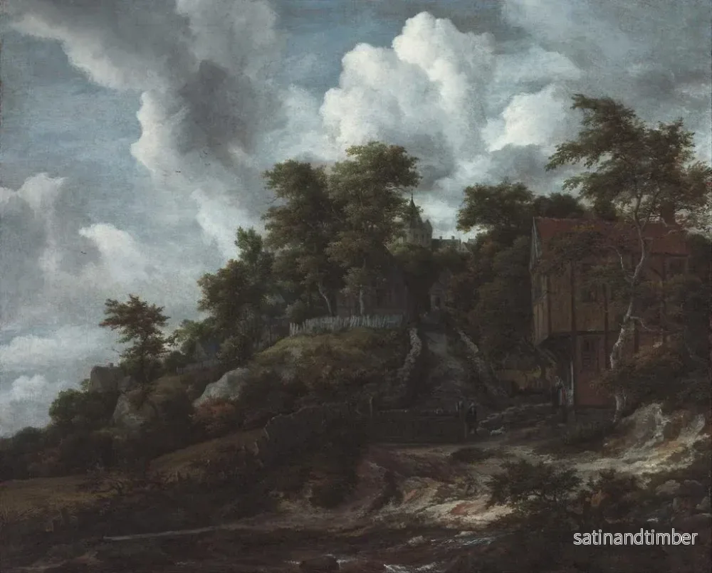 Reproduktion av målningen av skogskull med utsikt över Bentheim-slottet - Jacob van Ruisdael - Bild 2