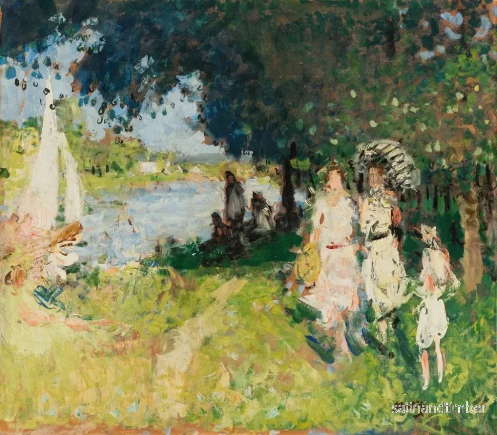 Reproduktion av målningen vid Seine - Pierre-Eugène Montzin - Bild 2