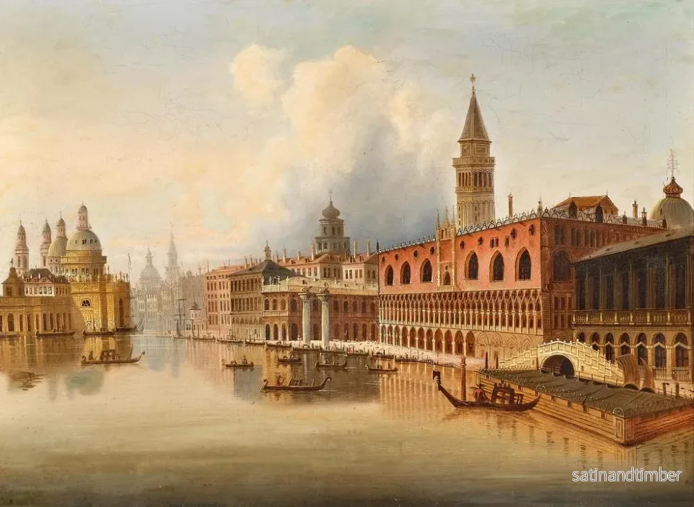 Reproduktion av målningen En venetiansk scen - Johann Wilhelm Jankowsky - Bild 2