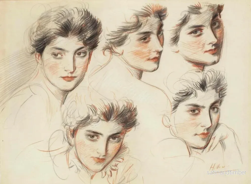 Reproduktion av målningen Dame de Grey - Paul César Helleu - Bild 2