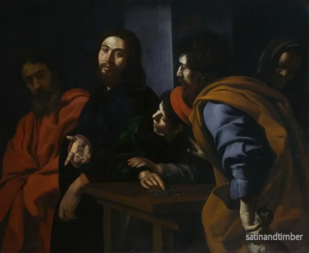 Reproduktion av målningen L'Appel de saint Matthieu - Giovanni Battista Caracciolo - Bild 2