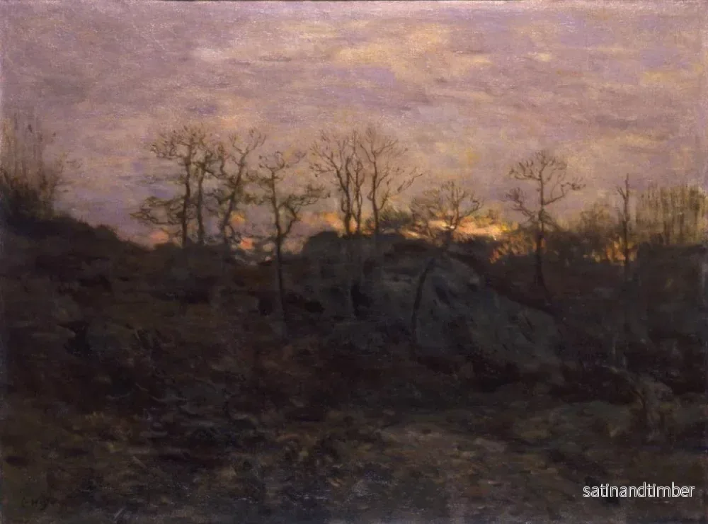 Reproduktion av målningen Lisière de la forêt au crépuscule - Charles Harold Davis - Bild 2