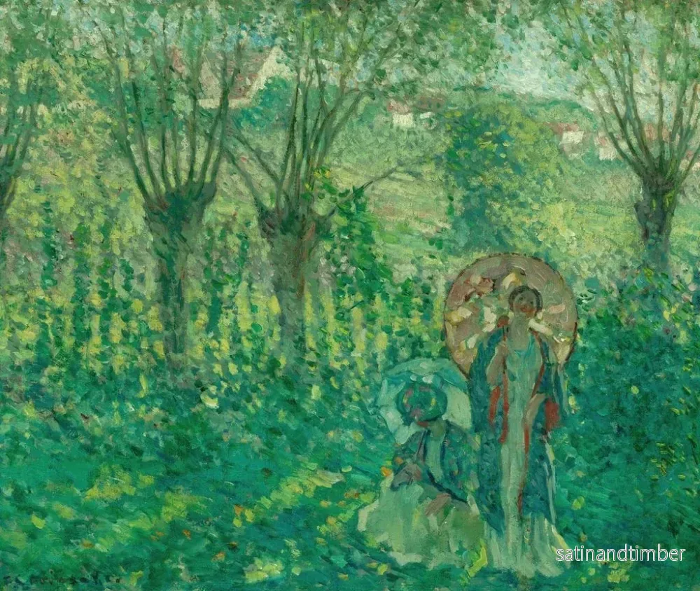 Reproduktion av målningen En promenad - Frederick Carl Frieseke - Bild 2