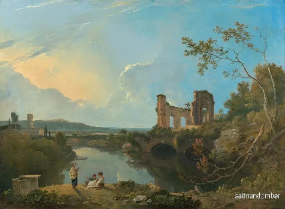 Reproduktion av målningen Temple de Vénus à Baïes - Richard Wilson - Bild 2