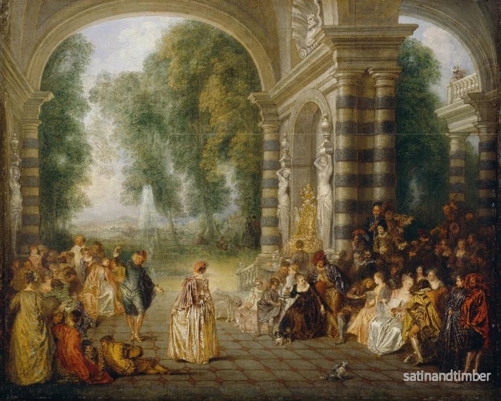 Reproduktion av målningen Les Plaisirs du bal - Jean-Antoine Watteau - Bild 2