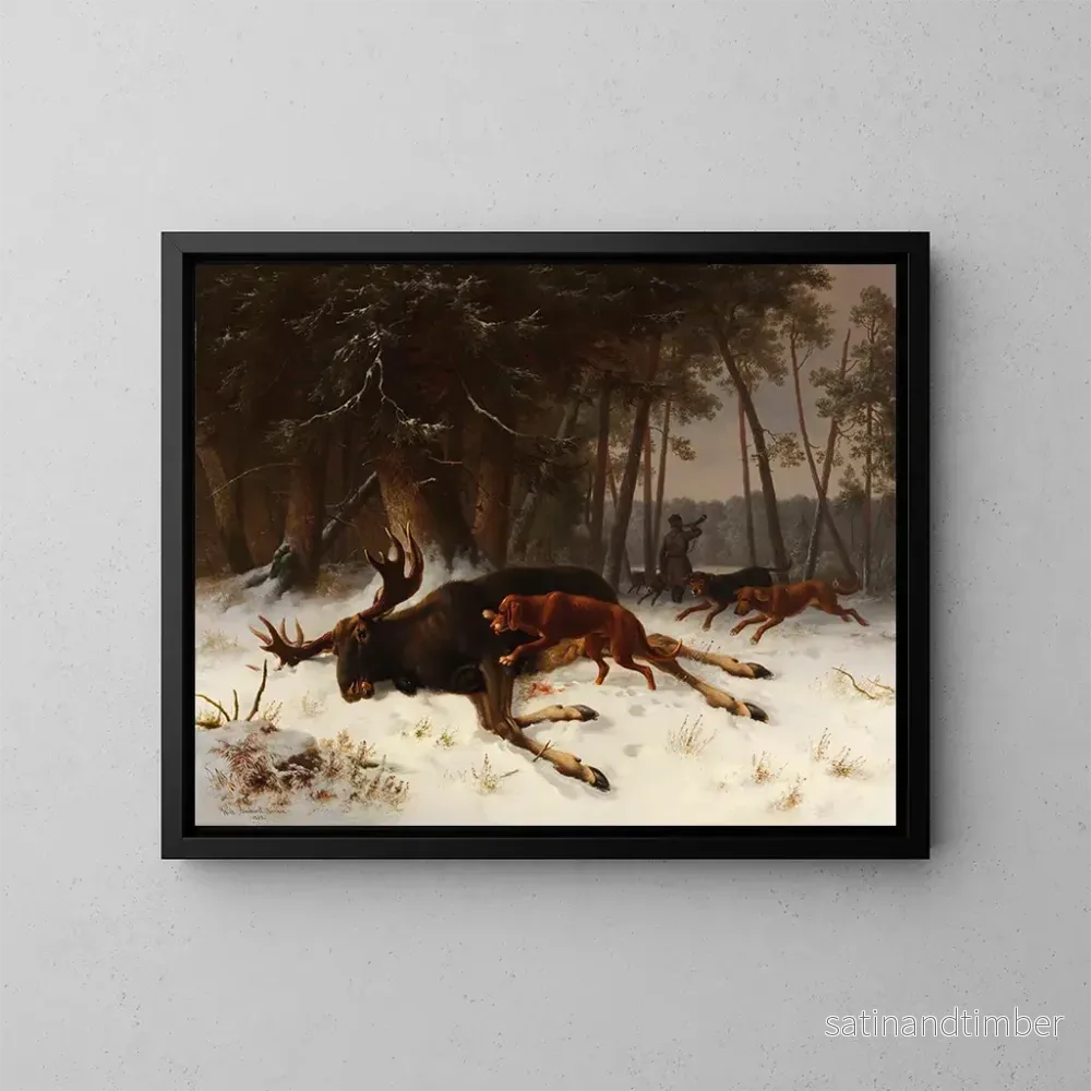 Reproduktion av målningen Le élan abattu - Wilhelm Reinhardt
