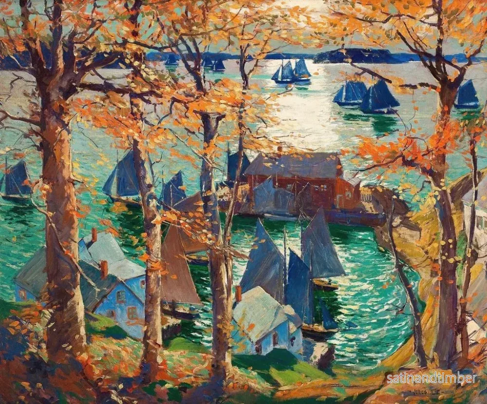 Reproduktion av målningen Bärs av brisen - Jonas Lie - Bild 2