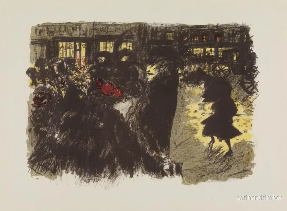 Reproduktion av målningen Place du Soir - Pierre Bonnard - Bild 2