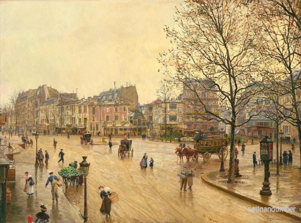Reproduktion av målningen La place Pigalle - Marie-François Firmin-Girard - Bild 2