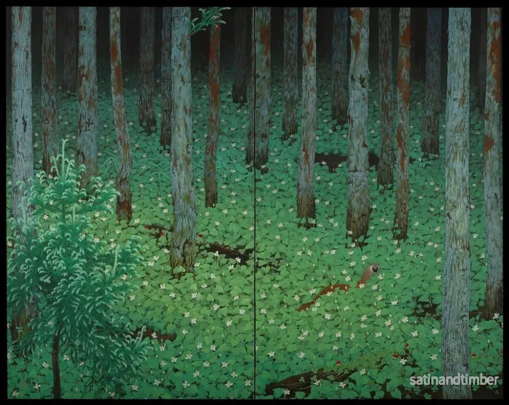 Reproduktion av målningen av Mori-skogen - Katayama Bokuyō - Bild 2