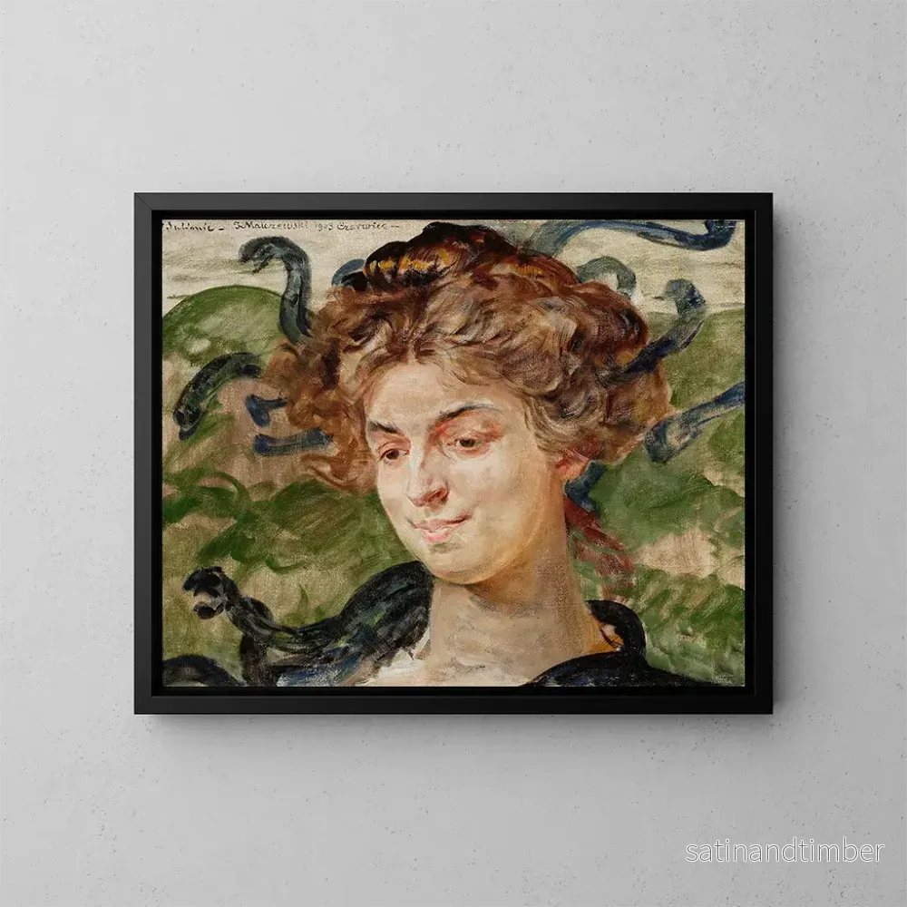 Reproduktion av målningen porträtt av Helena Sulima, skådespelerska i Gorgonen - Jacek Malczewski