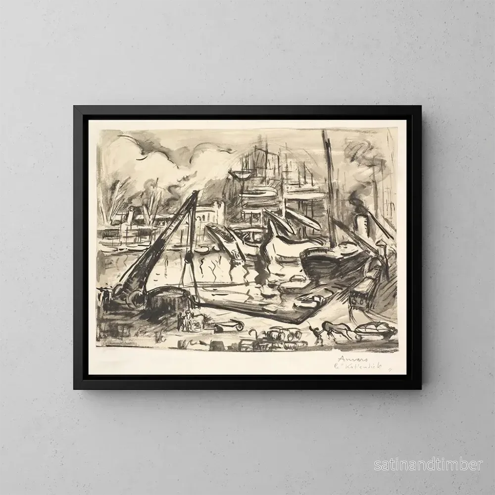 Reproduktion av målningen av Kattendick hamn i Antwerpen – Émile Othon Friesz Reproduktion av målningen av Kattendick hamn i Antwerpen – Émile Othon Friesz