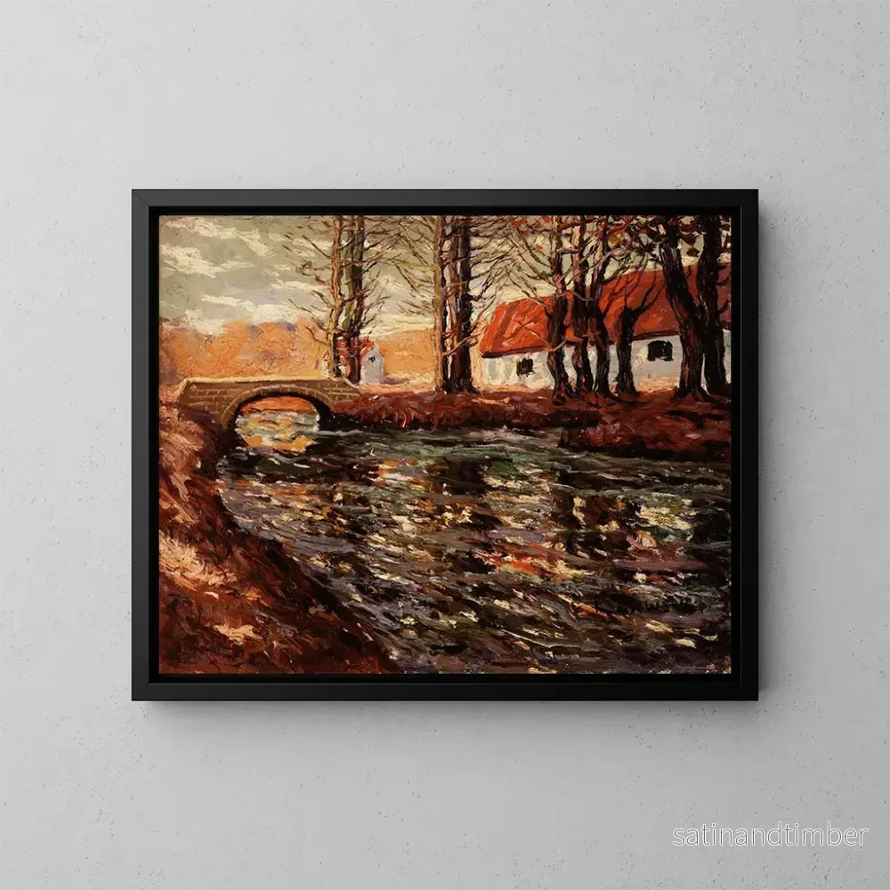 Reproduktion av målningen Landskapsflod - Ernest Lawson