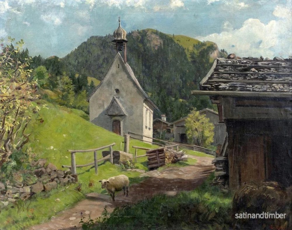 Reproduktion av målningen av de södra Alperna - Emil Rau - Bild 2