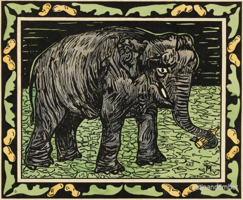 Reproduktion av målningen Elefant med flaska - Theo van Hoytema - Bild 2