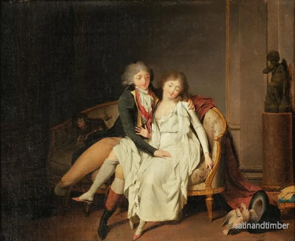 Reproduktion av målningen La leçon de l'union conjugale - Louis Léopold Boilly - Bild 2