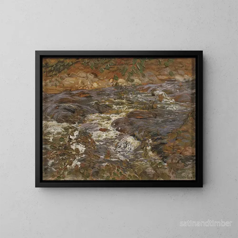 Reproduktion av målningen Ruisseau en cascade - Helmer Osslund