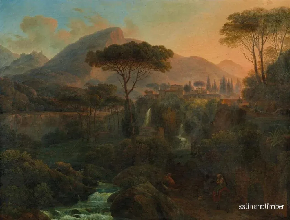 Reproduktion av målningen Villa Gregoriana à Tivoli - Johann Nepomuk Schadlberger - Bild 2