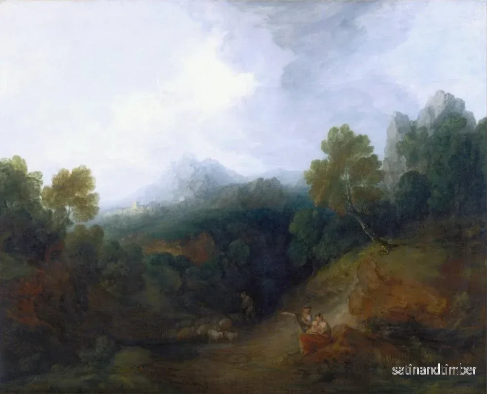 Reproduktion av målningen Landskap med en flock av får - Thomas Gainsborough - Bild 2