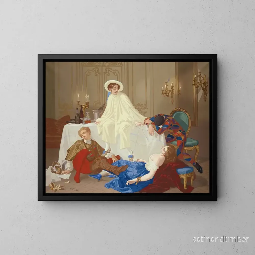 Reproduktion av målningen Le souper après le bal masqué - Thomas Couture