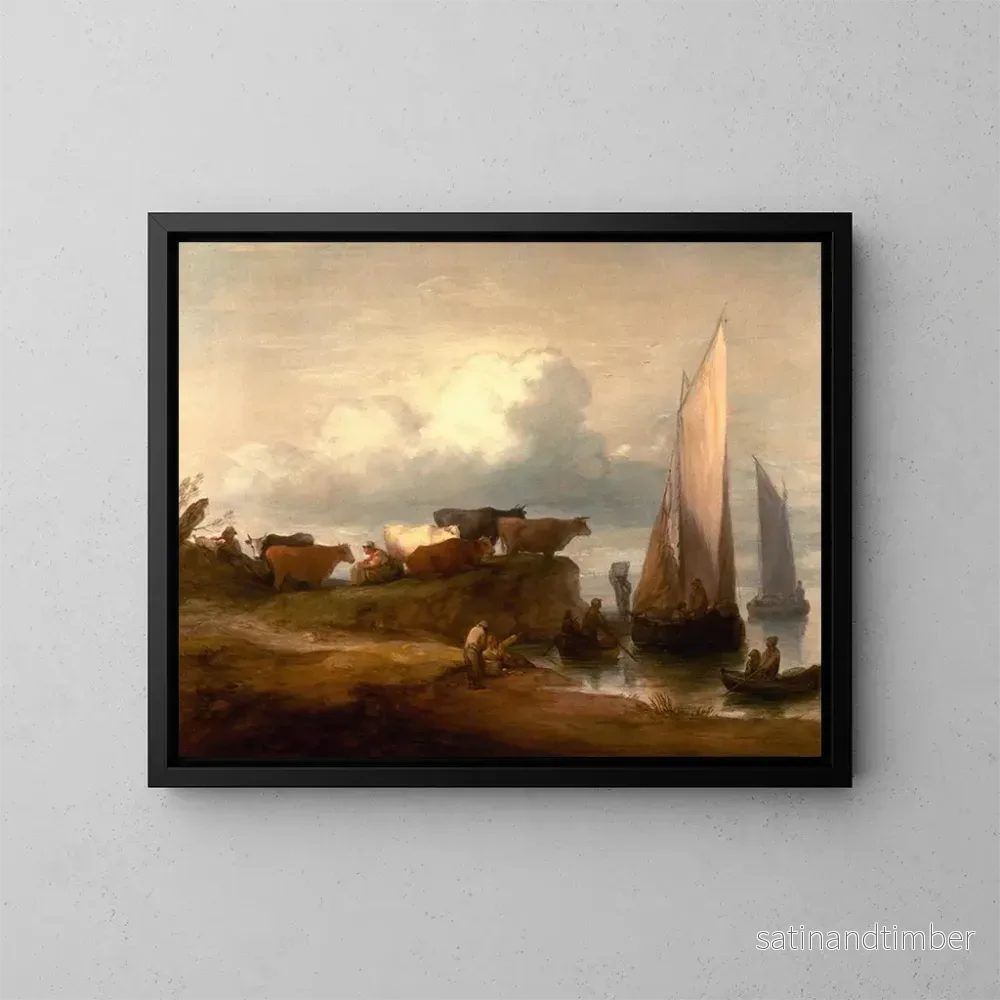 Reproduktion av målningen En kustlandskap - Thomas Gainsborough