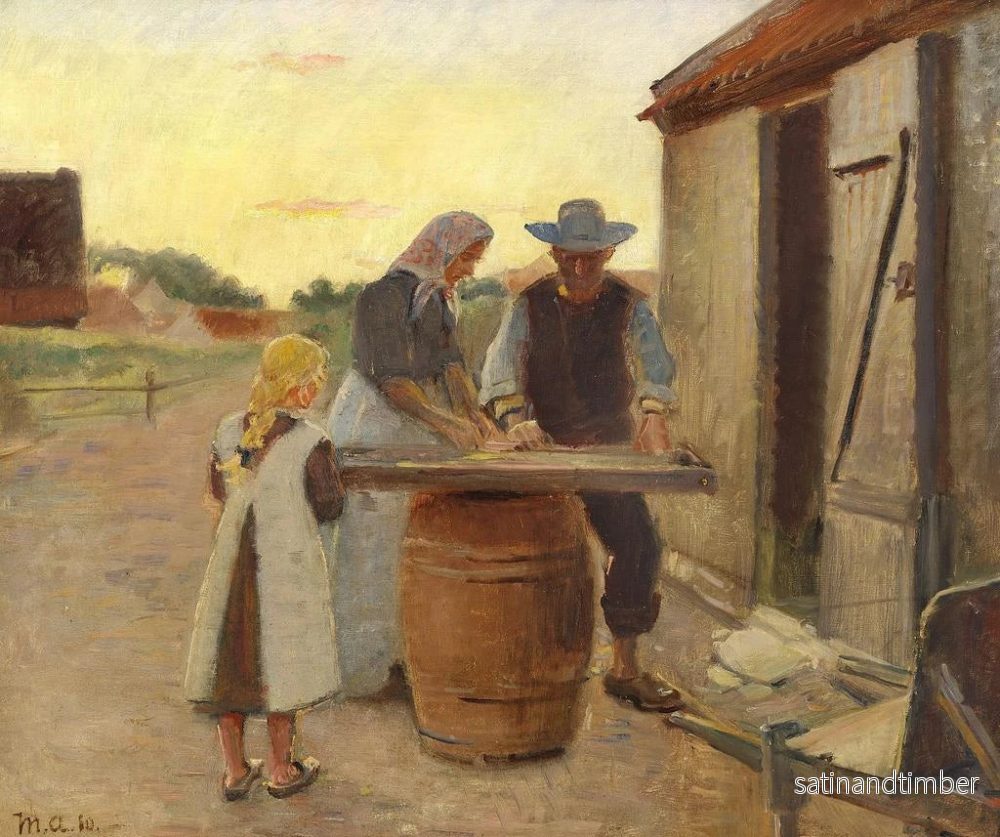 Reproduktion av målningen av en fiskarfamilj i arbete - Michael Ancher - Bild 2