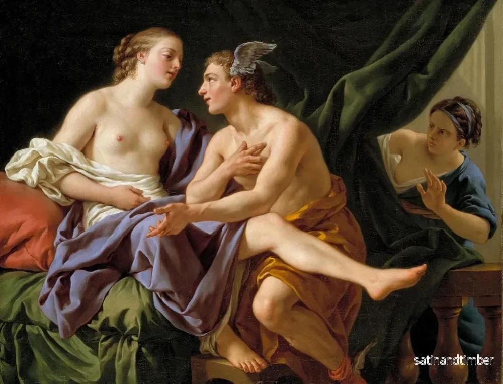 Reproduktion av målningen Mercure, Herse och Aglaura - Louis-Jean-François Lagrenée - Bild 2