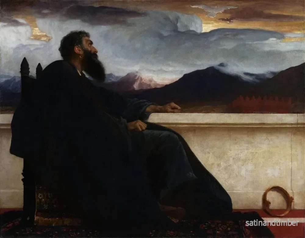 Reproduktion av målningen Oh om jag hade vingar som en duva, då skulle jag flyga iväg och finna vila, Psalm 55:6 - Frederic Leighton - Bild 2