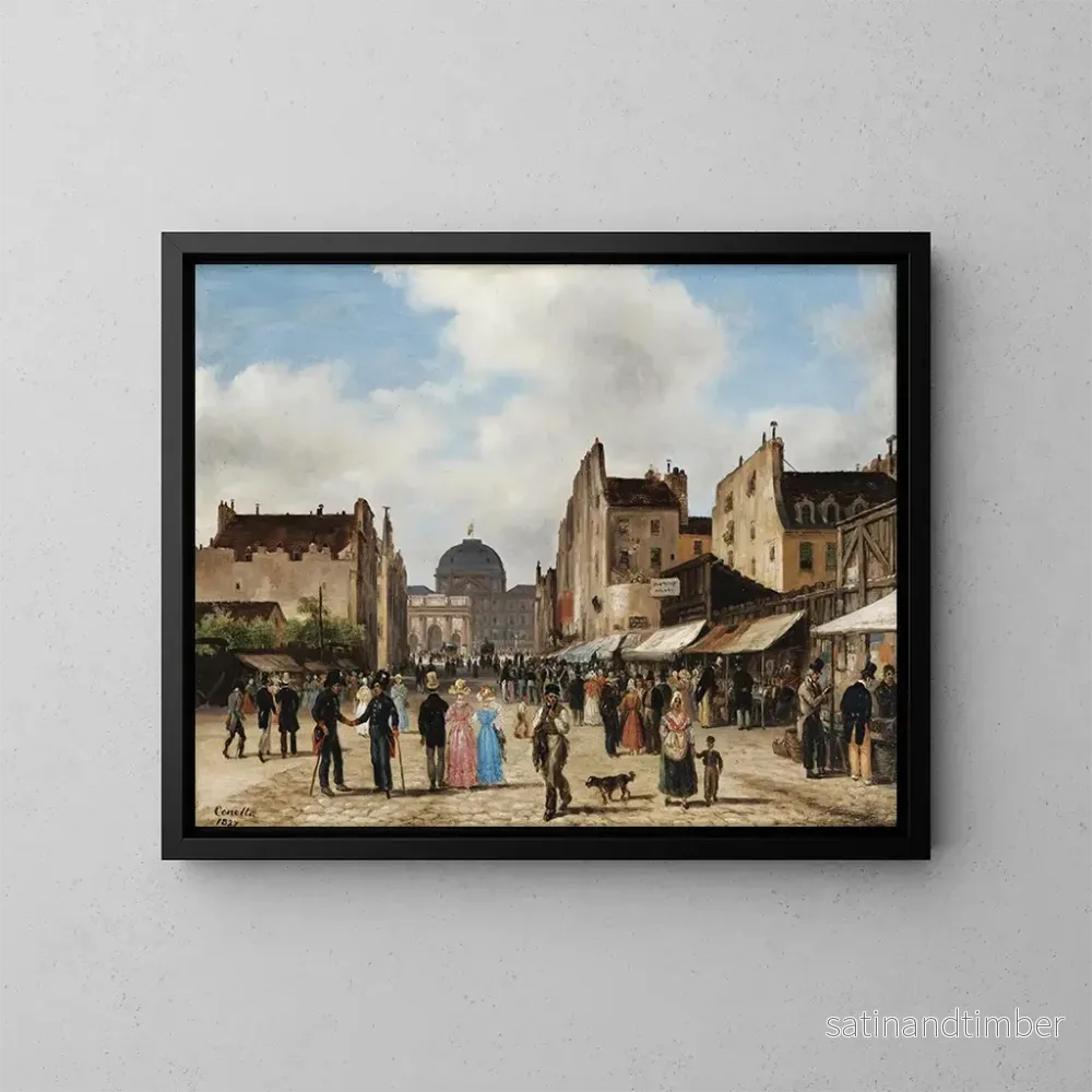 Reproduktion av målningen Paris, rue Saint-Nicaise - Giuseppe Canella