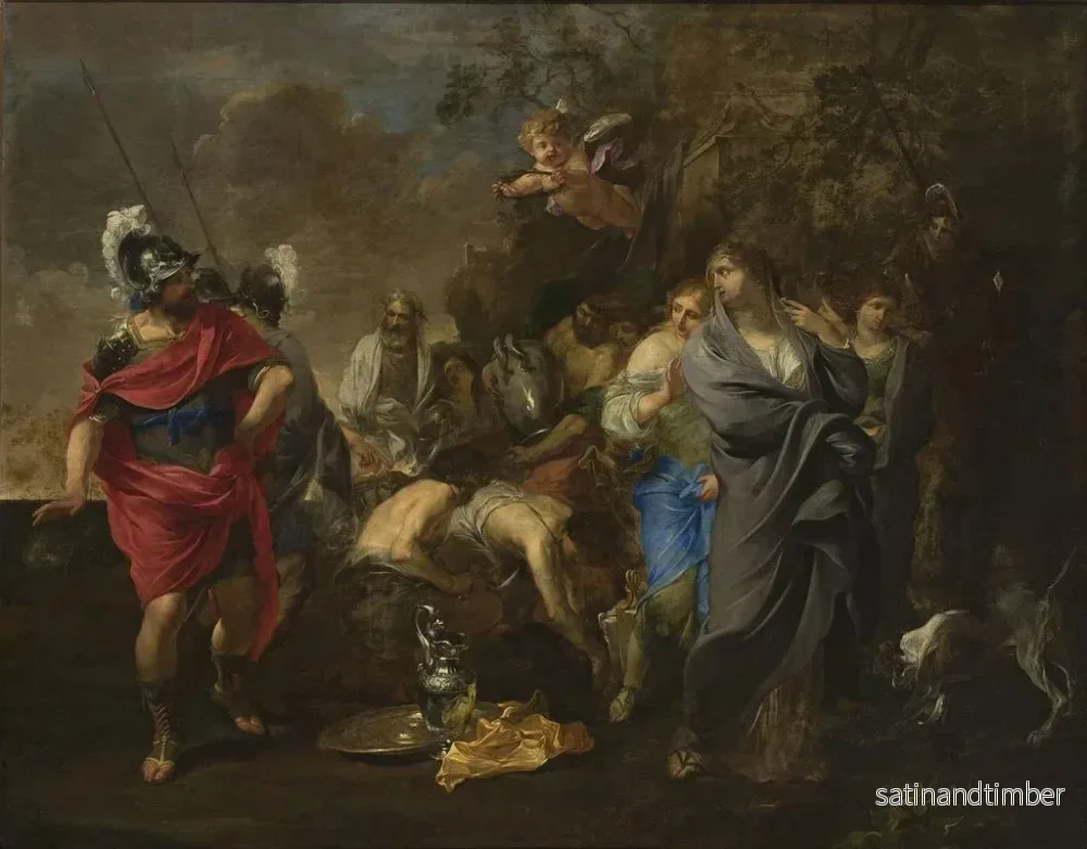 Reproduktion av målningen Énée och Didon - Charles Alphonse Du Fresnoy - Bild 2