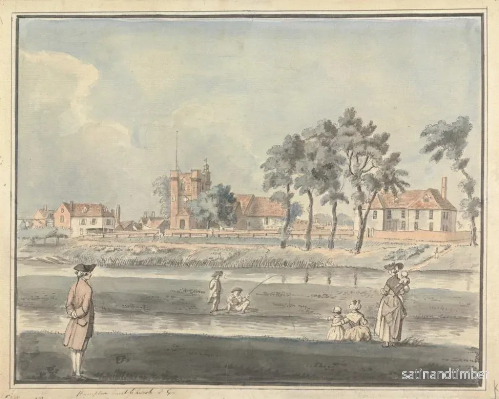 Reproduktion av målningen av Hampton Court kyrka - Kapten Francis Grose - Bild 2