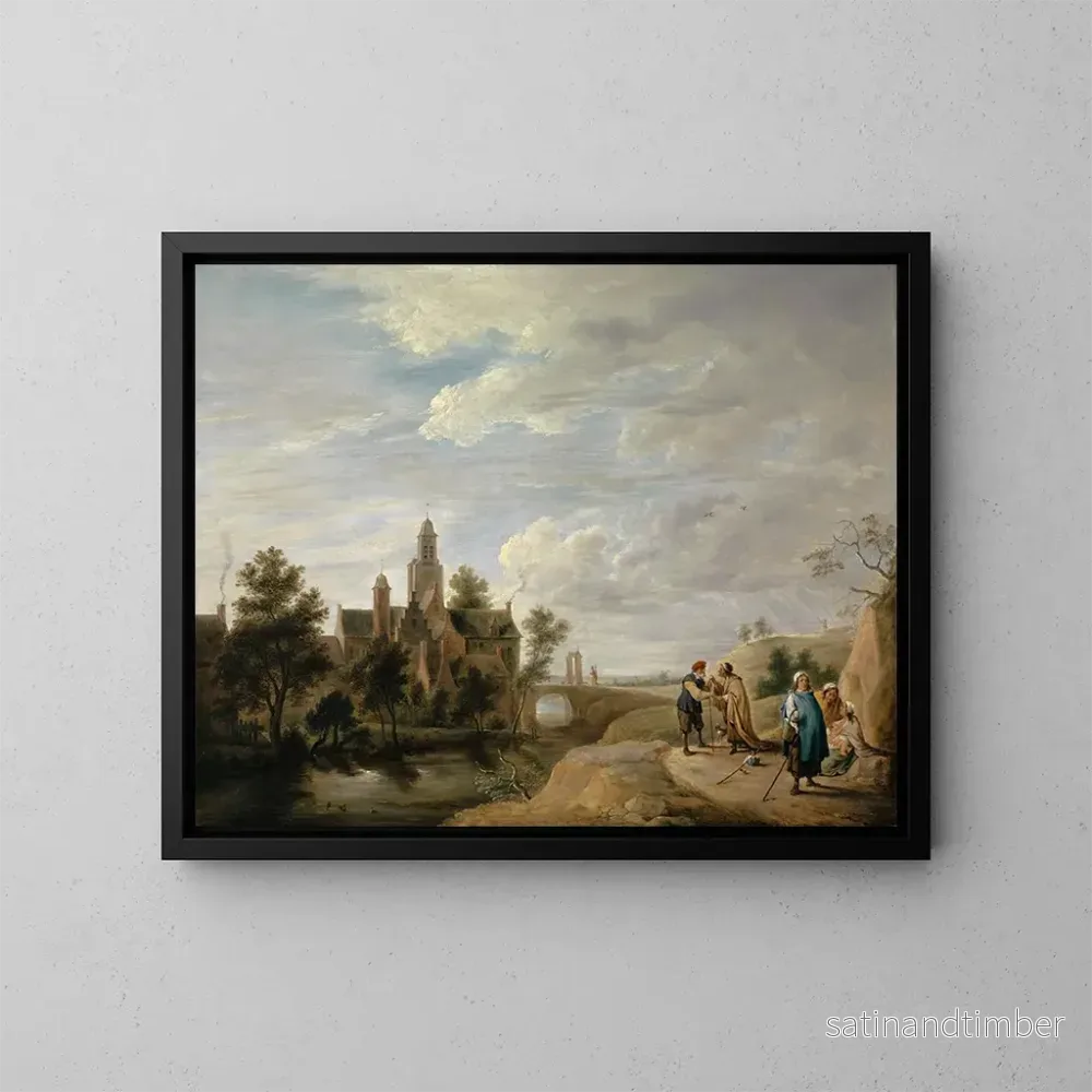 Reproduktion av målningen Landskap med figurer av staffage – David Teniers den yngre Reproduktion av målningen Landskap med figurer av staffage – David Teniers den yngre