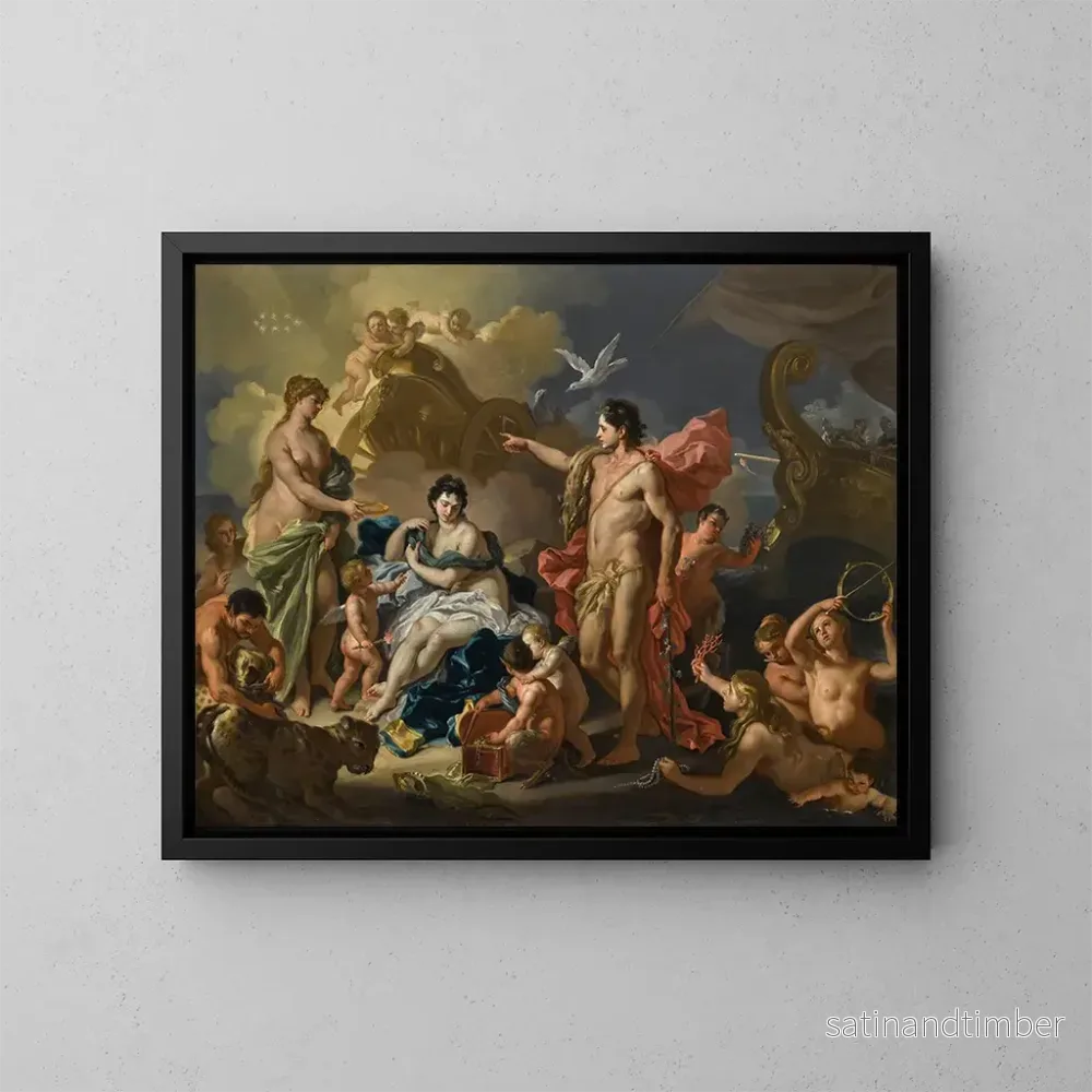 Reproduktion av målningen Bacchus och Ariane – Francesco Solimena