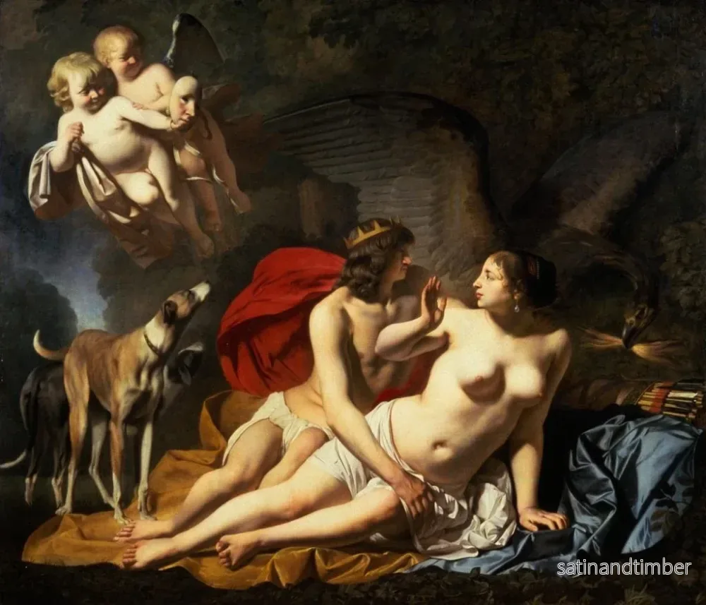 Reproduktion av målningen Jupiter och Callisto - Caesar van Everdingen - Bild 2