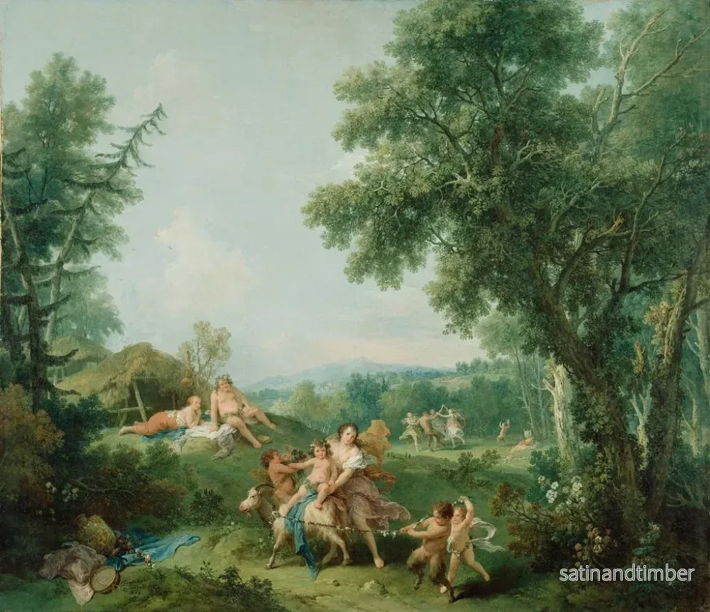 Reproduktion av målningen Landskap med Bacchus utbildning - Francesco Zuccarelli - Bild 2