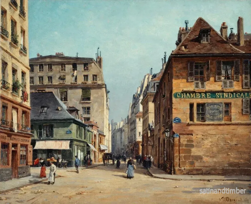 Reproduktion av målningen La Rue Saint-Paul - Paul-Joseph-Victor Dargaud - Bild 2