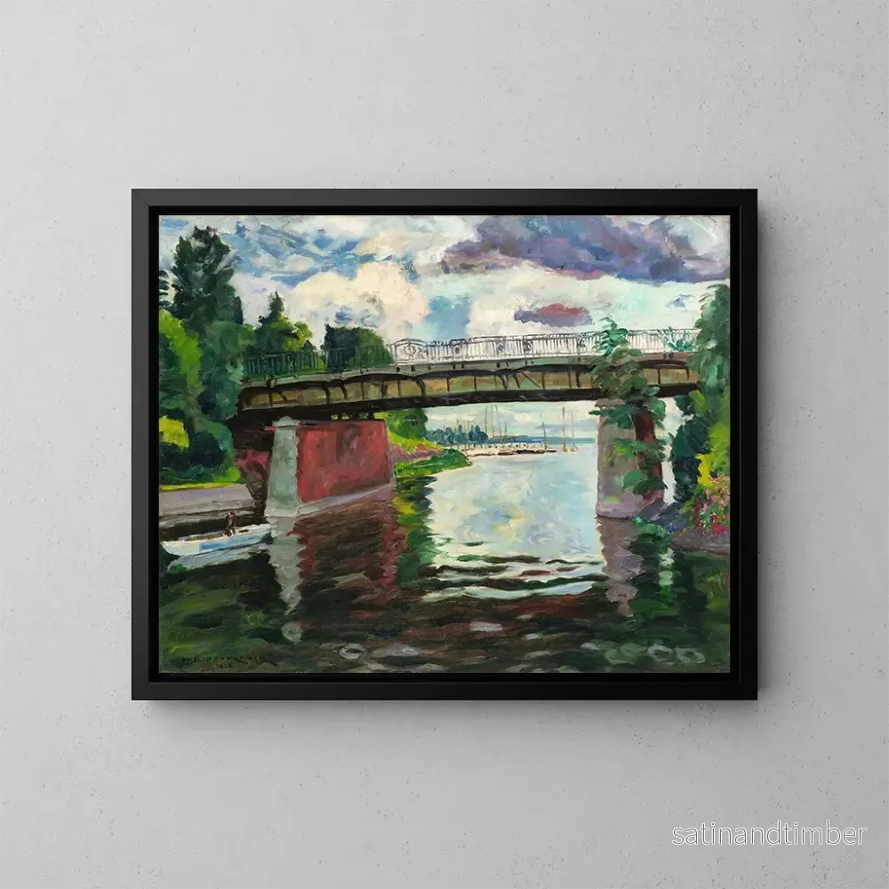 Reproduktion av målningen Le pont de Wannsee - Philipp Franck