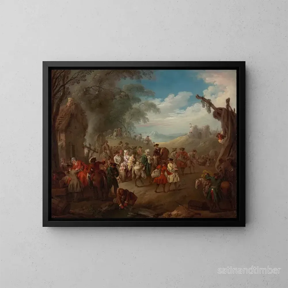Reproduktion av målningen Troupes en marche – Jean-Baptiste Pater Reproduktion av målningen Troupes en marche – Jean-Baptiste Pater