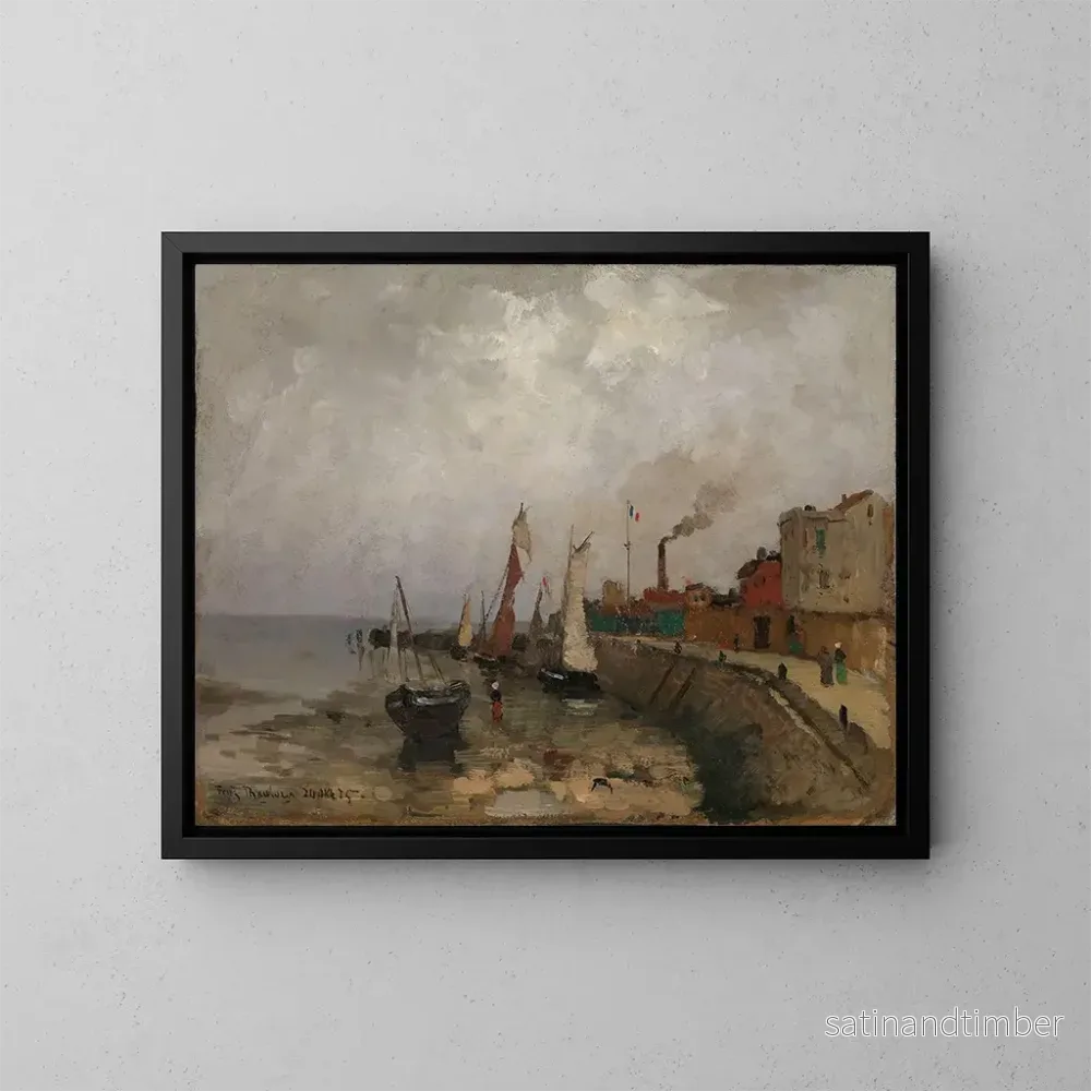 Reproduktion av målningen Port franska Le Havre - Frits Thaulow