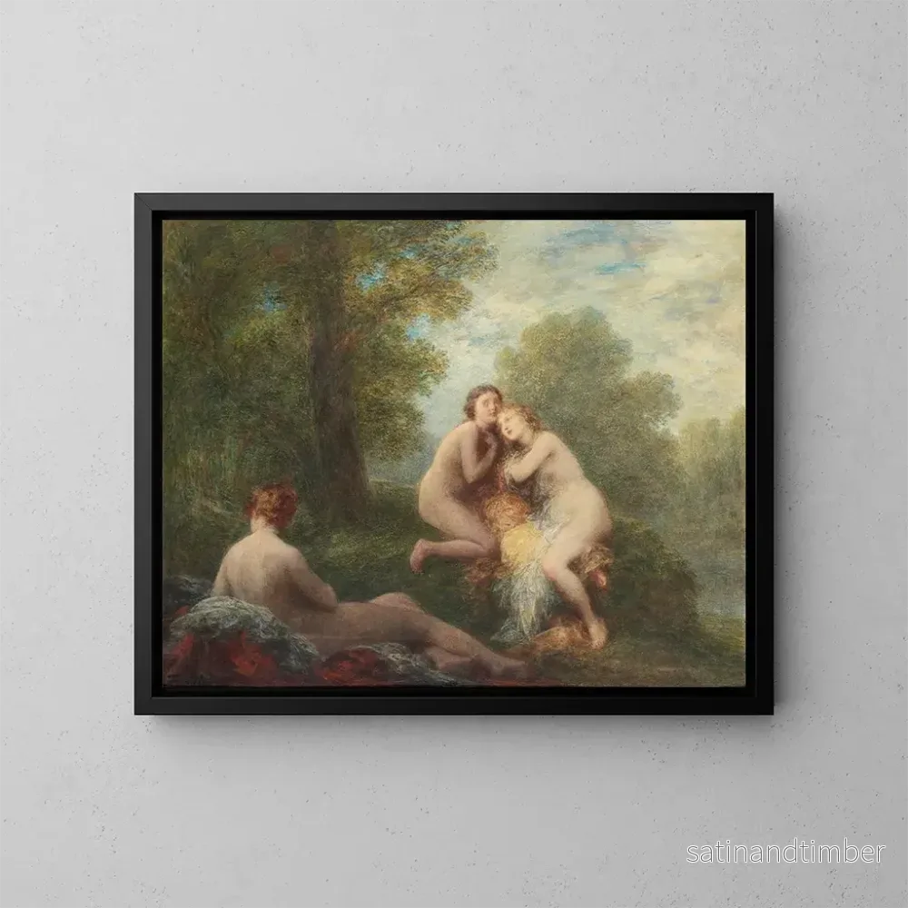 Reproduktion av målningen Tre bekymrade badare – Henri Fantin-Latour Reproduktion av målningen Tre bekymrade badare – Henri Fantin-Latour